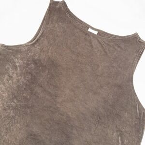 Chicos Travelers Slinky Knit Tank Top Size 3 XL 16/18 Chocolate Brown Whimsigoth